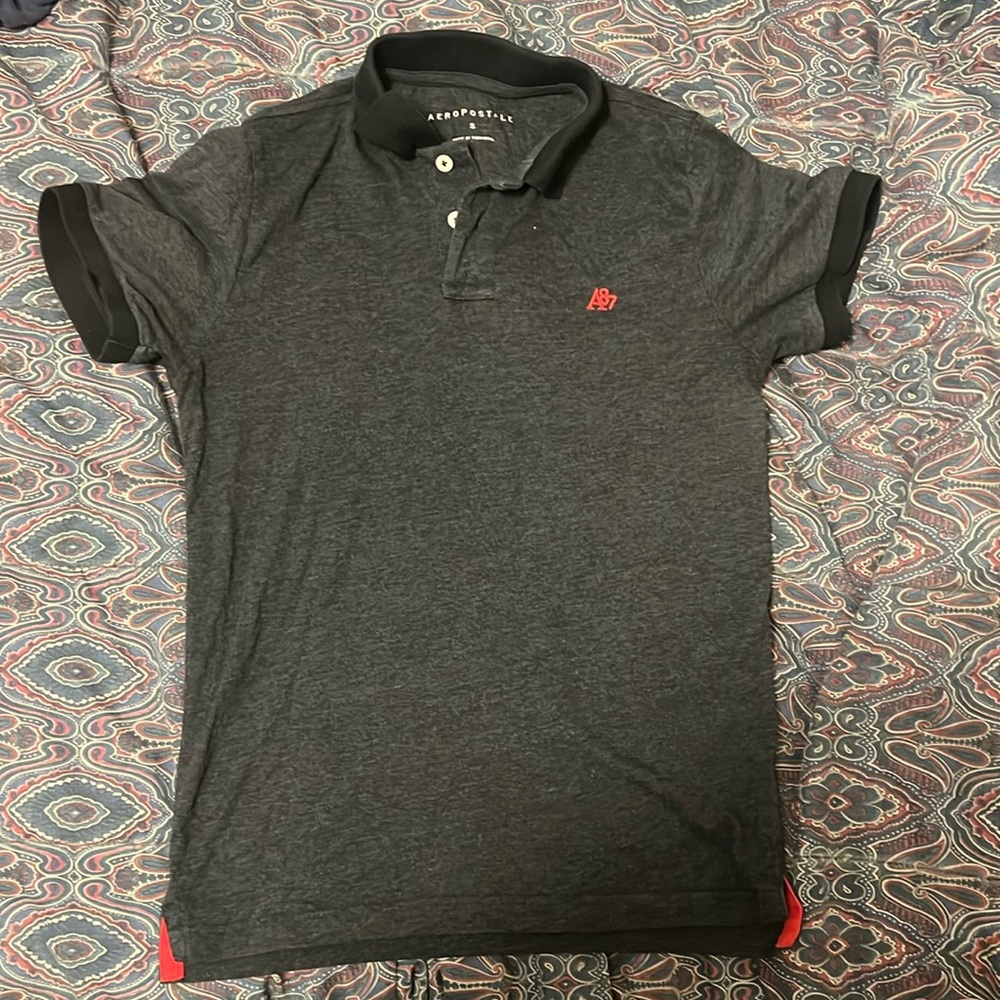 Grey/Black Aeropostale collar shirt